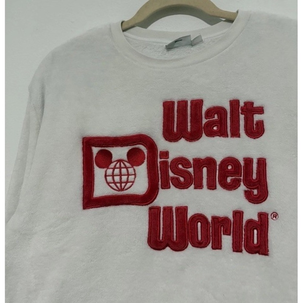 Walt Disney World Fleece‎ Sweatshirt Sweater Adult 2XL White Soft Cozy